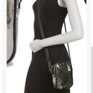 Fila Westlake Camera Bag Silver Crossbody Strap Unisex Polyester Logo Print